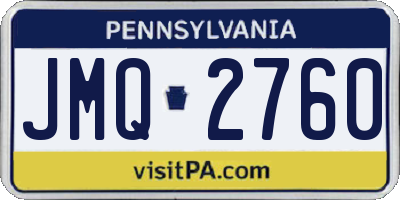 PA license plate JMQ2760