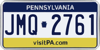 PA license plate JMQ2761