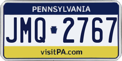 PA license plate JMQ2767