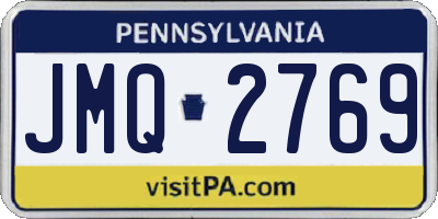 PA license plate JMQ2769