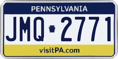 PA license plate JMQ2771