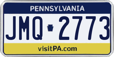 PA license plate JMQ2773