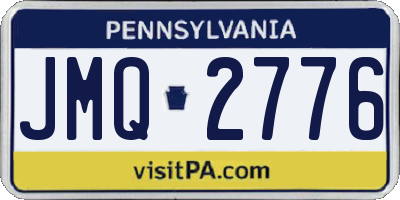 PA license plate JMQ2776