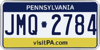PA license plate JMQ2784