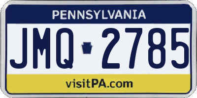 PA license plate JMQ2785
