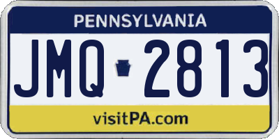 PA license plate JMQ2813