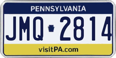 PA license plate JMQ2814