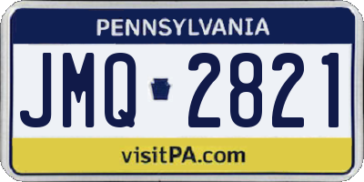 PA license plate JMQ2821
