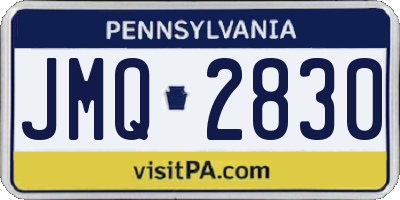 PA license plate JMQ2830
