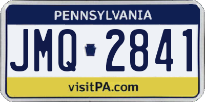 PA license plate JMQ2841