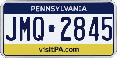 PA license plate JMQ2845