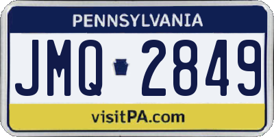 PA license plate JMQ2849