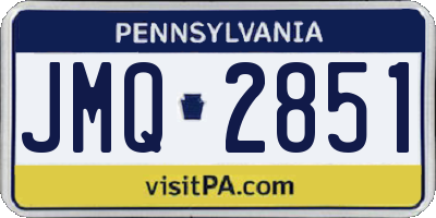 PA license plate JMQ2851