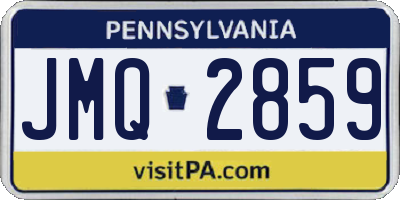 PA license plate JMQ2859