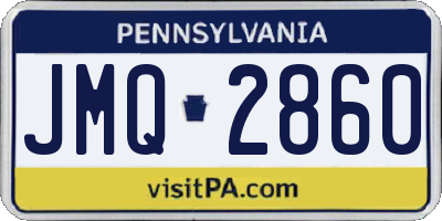PA license plate JMQ2860