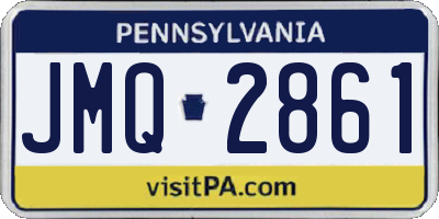 PA license plate JMQ2861