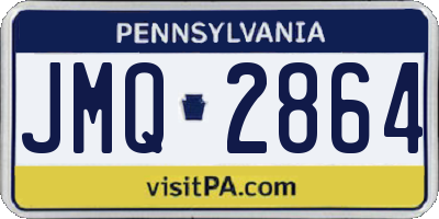 PA license plate JMQ2864