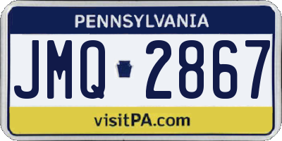 PA license plate JMQ2867