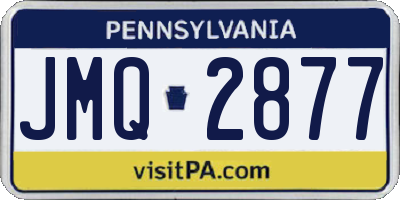 PA license plate JMQ2877