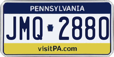PA license plate JMQ2880