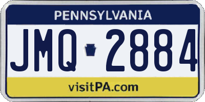 PA license plate JMQ2884