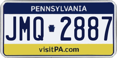 PA license plate JMQ2887