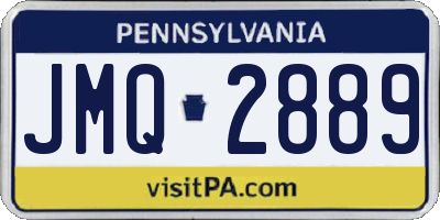 PA license plate JMQ2889