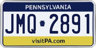 PA license plate JMQ2891