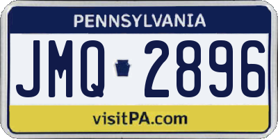 PA license plate JMQ2896