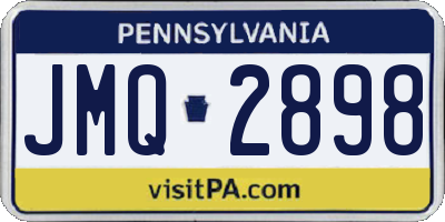 PA license plate JMQ2898