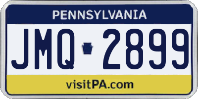 PA license plate JMQ2899