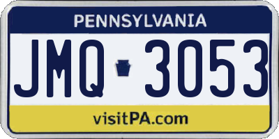 PA license plate JMQ3053