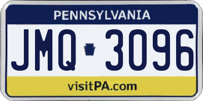 PA license plate JMQ3096