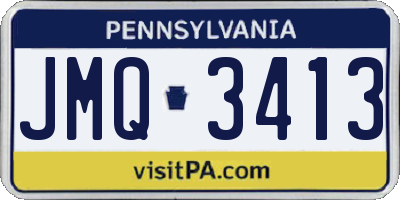 PA license plate JMQ3413