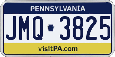 PA license plate JMQ3825