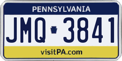 PA license plate JMQ3841