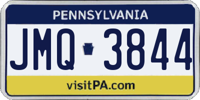 PA license plate JMQ3844