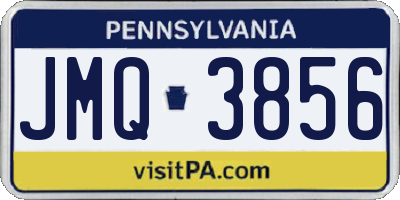 PA license plate JMQ3856
