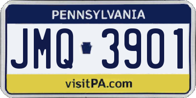 PA license plate JMQ3901