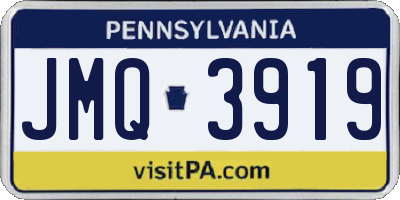 PA license plate JMQ3919