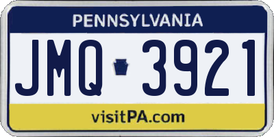 PA license plate JMQ3921