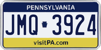 PA license plate JMQ3924