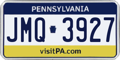 PA license plate JMQ3927