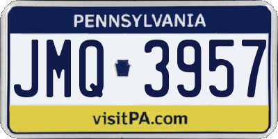 PA license plate JMQ3957