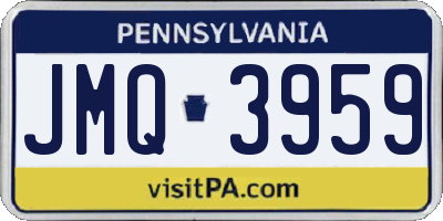 PA license plate JMQ3959