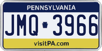 PA license plate JMQ3966
