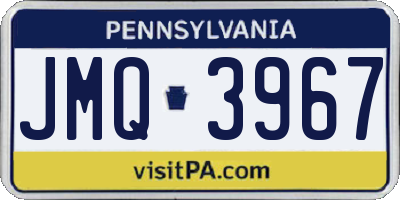 PA license plate JMQ3967