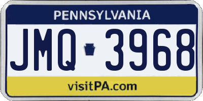 PA license plate JMQ3968