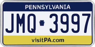 PA license plate JMQ3997