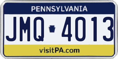 PA license plate JMQ4013